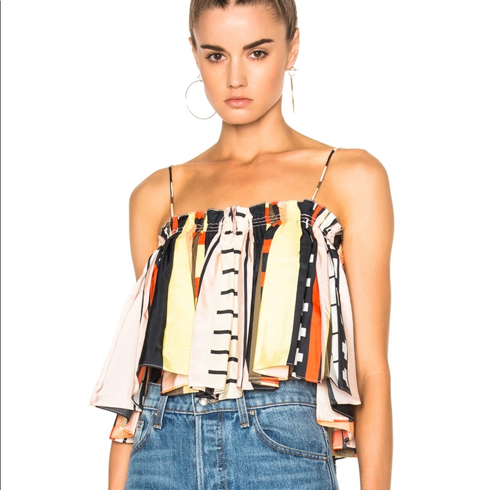 Apiece Apart Sanna cropped silk tank
